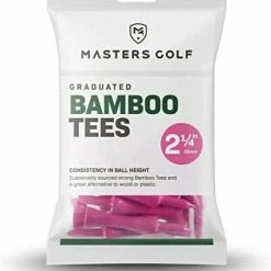 Masters Bamboo Graduated Tees – Pink 2.25” / 57mm Long – Pack Of 20