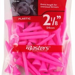 Masters Long 2 1/8″ Plastic Golf Tees – Pink (40 Pack)