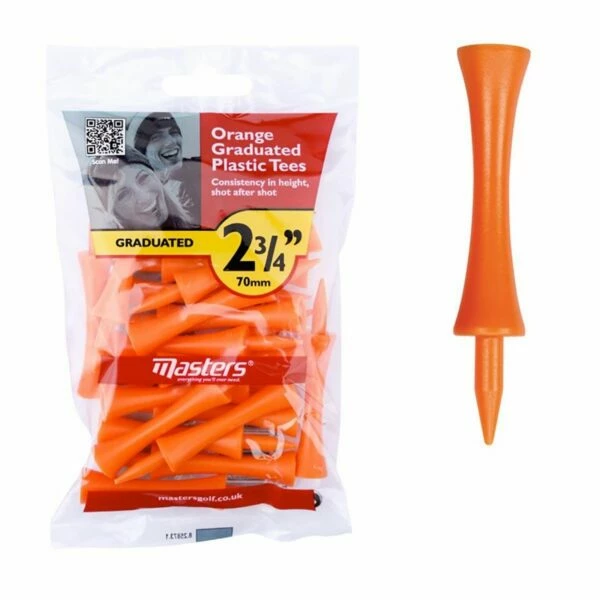 Masters Graduated 70mm Golf Tees – Orange (20 Pack) 3 Masters Graduated 70mm Golf Tees – Orange (20 Pack)